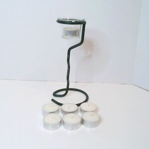 Tall Metal & Glass Candleholder Votive Tea Light